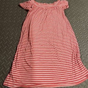 Pink white stripe dress